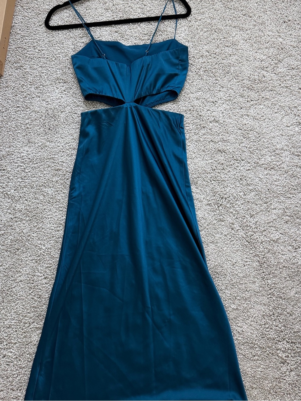 Abercrombie & Fitch Teal Cutout Slip Dress